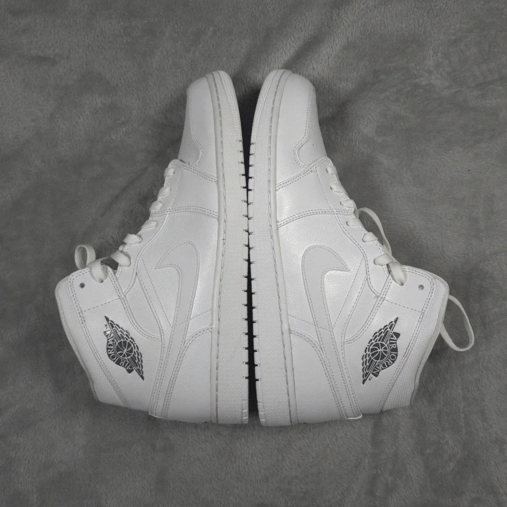 Jordan Air Jordan 1 Mid Mens 14 White 554724 120 Nike With Box New